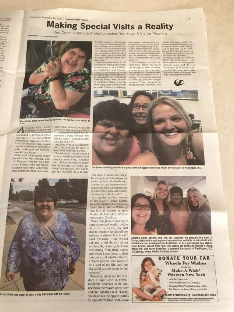 you have a visitor newspaper